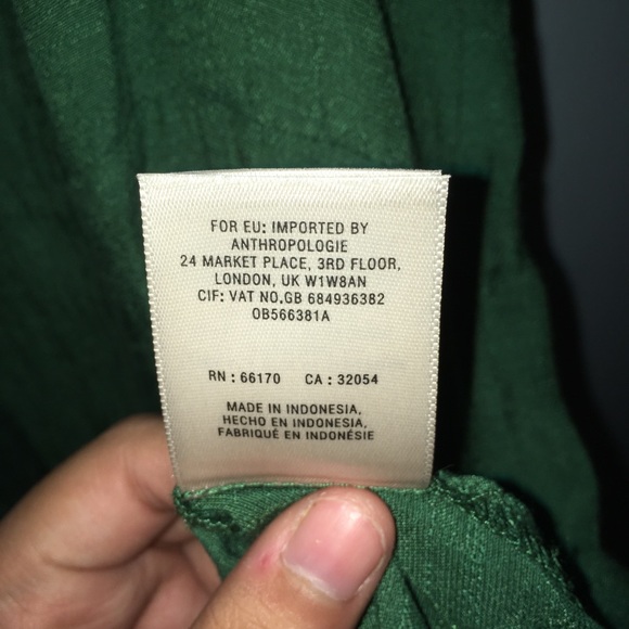 Anthropologie Maeve Green Pintuck Tank Top - Picture 8 of 8